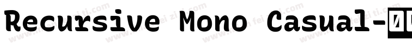 Recursive Mono Casual字体转换